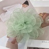 image:imageExaggerated Organza Rose Flower Large Brooch Pin for Women Elegant Fabric Floral Oversized Lapel Pins Dress Banquet Suit Clothes Accessories Wedding Party Fashion Jewelry 190mmMint Green