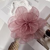 image:imageExaggerated Organza Rose Flower Large Brooch Pin for Women Elegant Fabric Floral Oversized Lapel Pins Dress Banquet Suit Clothes Accessories Wedding Party Fashion Jewelry 190mmMauve Pink