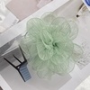image:imageExaggerated Organza Rose Flower Large Brooch Pin for Women Elegant Fabric Floral Oversized Lapel Pins Dress Banquet Suit Clothes Accessories Wedding Party Fashion Jewelry 190mmMint Green