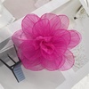 image:imageExaggerated Organza Rose Flower Large Brooch Pin for Women Elegant Fabric Floral Oversized Lapel Pins Dress Banquet Suit Clothes Accessories Wedding Party Fashion Jewelry 190mmRose Red