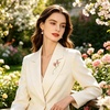 image:imageGBAHFY Magnolia Brooch Pin Enamel Floral Lapel With Pearl Crystal Elegant Suit Dress Wedding Party Fashion Jewelry GiftPink