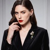 image:imageGBAHFY Magnolia Brooch Pin Enamel Floral Lapel With Pearl Crystal Elegant Suit Dress Wedding Party Fashion Jewelry GiftWhite