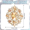 image:imageGold Crystal Brooch Champagne Gold Small Brooches Pin for Women Vintage Diamante Elegant Brooches for Clothes Sweater Coat Scarves Dress Wedding BridalGold