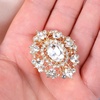image:imageGold Crystal Brooch Champagne Gold Small Brooches Pin for Women Vintage Diamante Elegant Brooches for Clothes Sweater Coat Scarves Dress Wedding BridalWhite Gold