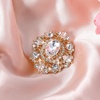 image:imageGold Crystal Brooch Champagne Gold Small Brooches Pin for Women Vintage Diamante Elegant Brooches for Clothes Sweater Coat Scarves Dress Wedding BridalWhite Gold