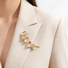 image:imageGold Flower Brooch Pin for Women Retro Pearl Orchid Flower Brooches for Women Alloy Butterfly Orchid Floral Pearl Brooch Phalaenopsis Broaches Scarf Dress Clothes Hat Wedding Party Fashion Jewelry