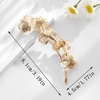 image:imageGold Flower Brooch Pin for Women Retro Pearl Orchid Flower Brooches for Women Alloy Butterfly Orchid Floral Pearl Brooch Phalaenopsis Broaches Scarf Dress Clothes Hat Wedding Party Fashion Jewelry