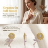 image:imageGold Tone Sunflower Brooch Pin for Women Rhinestone Crystal Flower Brooch Elegant Floral Jewelry Pin for Dresses Scarves Coats Hats Bags Wedding Party Gifts