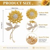 image:imageGold Tone Sunflower Brooch Pin for Women Rhinestone Crystal Flower Brooch Elegant Floral Jewelry Pin for Dresses Scarves Coats Hats Bags Wedding Party Gifts