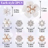 image:imageHINZIC 45pcs Rhinestone Pearl Buttons 9 Styles Flat Back Faux Pearl ButtonSilver Gold 20pcs 10styles