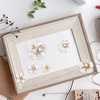 image:imageHINZIC 45pcs Rhinestone Pearl Buttons 9 Styles Flat Back Faux Pearl ButtonWhite 28pcs 14styles