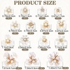 image:imageHINZIC 45pcs Rhinestone Pearl Buttons 9 Styles Flat Back Faux Pearl ButtonWhite 30pcs 15styes