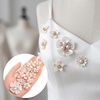 image:imageHINZIC 45pcs Rhinestone Pearl Buttons 9 Styles Flat Back Faux Pearl ButtonWhite 30pcs 15styes