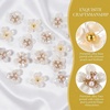 image:imageHINZIC 45pcs Rhinestone Pearl Buttons 9 Styles Flat Back Faux Pearl Buttonwhite 24pcs 7style