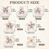 image:imageHINZIC 45pcs Rhinestone Pearl Buttons 9 Styles Flat Back Faux Pearl Buttonwhite 24pcs 7style