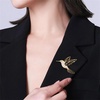 image:imageHollow Hummingbird Brooch Pin for Women CZ Rhinestone Animal Bird Lapel Pins Flying Birdie Statement Fashion Brooches Scarf Buckle Bag Clip Badge Dress Sweater Accessory Jewelry