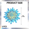 image:imageLarge Crystal Flower Brooch Pin Rhinestone Floral Lapel PinBlue