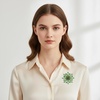 image:imageLarge Crystal Flower Brooch Pin Rhinestone Floral Lapel PinGreen