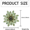 image:imageLarge Crystal Flower Brooch Pin Rhinestone Floral Lapel PinGreen