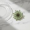 image:imageLarge Crystal Flower Brooch Pin Rhinestone Floral Lapel PinGreen