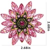 image:imageLarge Crystal Flower Brooch Pin Rhinestone Floral Lapel PinPink