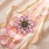 image:imageLarge Crystal Flower Brooch Pin Rhinestone Floral Lapel PinPink