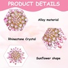 image:imageLarge Crystal Flower Brooch Pin Rhinestone Floral Lapel PinPink2
