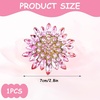 image:imageLarge Crystal Flower Brooch Pin Rhinestone Floral Lapel PinPink2