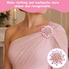image:imageLarge Crystal Flower Brooch Pin Rhinestone Floral Lapel PinPink2