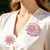 image:imageLarge Crystal Flower Brooch Pin Rhinestone Floral Lapel PinPink2