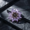 image:imageLarge Crystal Flower Brooch Pin Rhinestone Floral Lapel PinPurple