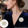 image:imageLarge Crystal Flower Brooch Pin Rhinestone Floral Lapel PinSilver