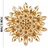 image:imageLarge Crystal Flower Brooch Pin Rhinestone Floral Lapel PinYellow