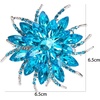 image:imageLarge Crystal Flower Brooch Pin for Women Red purple pink green Rhinestone Flower Lapel Pin Wedding Party Birthday Dance Banquet Dress Suit Ceremony Clothes Hat Bag Accessories JewelryBlue brooch