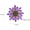image:imageLarge Crystal Flower Brooch Pin for Women Red purple pink green Rhinestone Flower Lapel Pin Wedding Party Birthday Dance Banquet Dress Suit Ceremony Clothes Hat Bag Accessories JewelryPurple Flower Brooch Pin