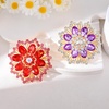 image:imageLarge Crystal Flower Brooch Pin for Women Red purple pink green Rhinestone Flower Lapel Pin Wedding Party Birthday Dance Banquet Dress Suit Ceremony Clothes Hat Bag Accessories JewelryPurple 2