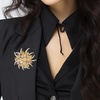 image:imageLarge Crystal Flower Brooch Pin for Women Red purple pink green Rhinestone Flower Lapel Pin Wedding Party Birthday Dance Banquet Dress Suit Ceremony Clothes Hat Bag Accessories Jewelrychampagne color