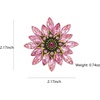 image:imageLarge Crystal Flower Brooch Pin for Women Red purple pink green Rhinestone Flower Lapel Pin Wedding Party Birthday Dance Banquet Dress Suit Ceremony Clothes Hat Bag Accessories JewelryPink Flower Brooch Pin