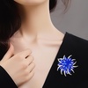 image:imageLarge Crystal Flower Brooch Pin for Women Red purple pink green Rhinestone Flower Lapel Pin Wedding Party Birthday Dance Banquet Dress Suit Ceremony Clothes Hat Bag Accessories JewelryDark Blue
