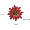 image:imageLarge Crystal Flower Brooch Pin for Women Red purple pink green Rhinestone Flower Lapel Pin Wedding Party Birthday Dance Banquet Dress Suit Ceremony Clothes Hat Bag Accessories JewelryRed Flower Brooch Pin