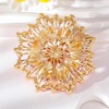 image:imageLarge Crystal Flower Brooch Pin for Women Red purple pink green Rhinestone Flower Lapel Pin Wedding Party Birthday Dance Banquet Dress Suit Ceremony Clothes Hat Bag Accessories JewelryPurple 2