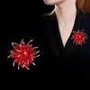 image:imageLarge Crystal Flower Brooch Pin for Women Red purple pink green Rhinestone Flower Lapel Pin Wedding Party Birthday Dance Banquet Dress Suit Ceremony Clothes Hat Bag Accessories JewelryRed brooch