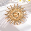 image:imageLarge Crystal Flower Brooch Pin for Women Red purple pink green Rhinestone Flower Lapel Pin Wedding Party Birthday Dance Banquet Dress Suit Ceremony Clothes Hat Bag Accessories JewelryBlue 3