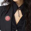 image:imageLarge Crystal Flower Brooch Pin for Women Red purple pink green Rhinestone Flower Lapel Pin Wedding Party Birthday Dance Banquet Dress Suit Ceremony Clothes Hat Bag Accessories JewelryPink 2
