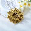image:imageLarge Crystal Flower Brooch Pin for Women Red purple pink green Rhinestone Flower Lapel Pin Wedding Party Birthday Dance Banquet Dress Suit Ceremony Clothes Hat Bag Accessories JewelryGreen 2