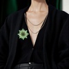 image:imageLarge Crystal Flower Brooch Pin for Women Red purple pink green Rhinestone Flower Lapel Pin Wedding Party Birthday Dance Banquet Dress Suit Ceremony Clothes Hat Bag Accessories JewelryGreen Flower Brooch Pin
