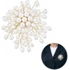 image:imageLarge Pearl Brooch for Women White Oval Flower Pearl Striking Brooch