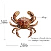 image:imageMALOYANVE Crab Brooch Pin for Women Men Vintage Gold Plated Crab Enamel Lapel Pin Ocean Marine Animal Brooch for Jackets Hats Scarves Bags Gift for Beach LoversBrown