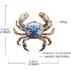 image:imageMALOYANVE Crab Brooch Pin for Women Men Vintage Gold Plated Crab Enamel Lapel Pin Ocean Marine Animal Brooch for Jackets Hats Scarves Bags Gift for Beach LoversBlue White Porcelain