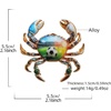 image:imageMALOYANVE Crab Brooch Pin for Women Men Vintage Gold Plated Crab Enamel Lapel Pin Ocean Marine Animal Brooch for Jackets Hats Scarves Bags Gift for Beach LoversGreen soccerthemed